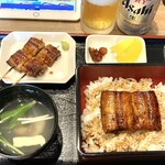 大円 - 上うなぎミニ680円と追加の品々