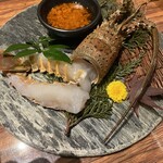 焼肉牛宮城 別邸 - 濃厚なソースと絡める伊勢海老