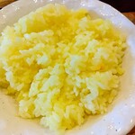 インドダイニング ドルガ - ハーフ＆ハーフランチのライスのアップ