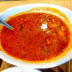 インドダイニング ドルガ - ハーフ＆ハーフランチのカレーのアップ