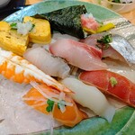 回転寿司　すし丸 - 握りのアップ