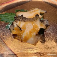 お料理 七草 - 蒸し鮑に生唐墨