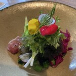 295539458 - 魚介とあおさのジュレサラダ仕立て