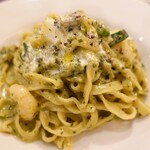 Italian bar Riso - シーフードのジェノベーゼ、フィットチーネ