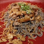 北前そば高田屋 - 牛肉と揚げ葱の冷やしぶっかけそば