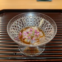 料理屋そうびき - のれそれ（穴子の稚魚）の酢の物