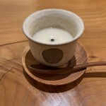 日々の料理 - 新玉ネギポタージュ茶碗蒸し