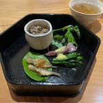 日々の料理 - 鯵の南蛮、ホタルイカ、牛肉と牛蒡