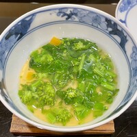 澤田 - 菜の花の餡掛けとカラスミの茶碗蒸し