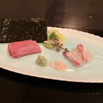 赤坂 ひかわ - 山葵のりに驚き
