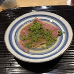 富小路 やま岸 - 花山椒と牛肉のしゃぶしゃぶ 