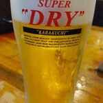 七輪焼肉 安安 - アサヒスーパードライ290円(税抜)