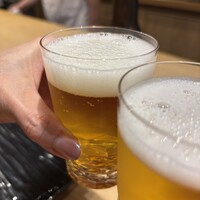 富小路 やま岸 - 最初はビールでかんぱ～い♪