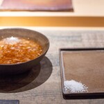 天ぷらあら木 - 2025.4 おろしツユ、塩、酢橘