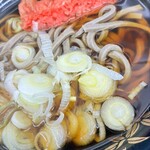そばのスエヒロ - 太そば　大盛り　ハーフ紅生姜