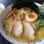 鶏パイタン らーめん武蔵 - 鶏そば(丸得)、無料ライスつき