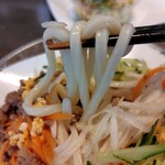 キッチン酵素ガーデン - 山菜うどん サラダ付き756円