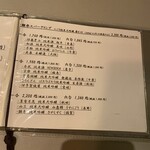 Cuisine SHINGO - ドリンクメニュー