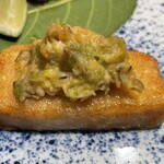 銀座 しのはら - 生麩素揚げにふきみそ