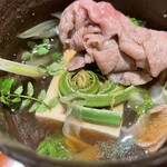 銀座 しのはら - 飛騨の飛び牛　石豆腐　わらび　ふき　うるい