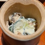銀座 しのはら - 大徳寺麩・きゅうり・クラゲの胡麻酢白和え