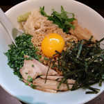 おおぜき中華そば店 - 冷やし納豆まぜそば・半ライス付き（800円）