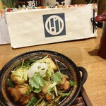 〆蕎麦ぼん - 軍鶏と三つ葉の揚げ出し豆腐