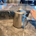 鉄板焼 摩天楼 - ご飯にかける出汁