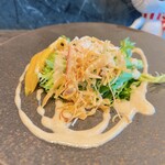 鉄板焼 摩天楼 東京スカイツリー・ソラマチ店 - 前菜のサラダ