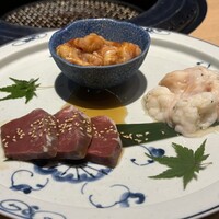 尾崎牛焼肉 銀座 ひむか - ホルモン三種盛