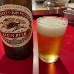 南海飯店 - ビール大瓶キリンラガー