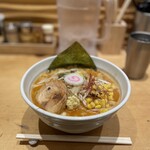 銀座 朧月 - オロチョン味噌1100円＋麺大盛100円