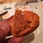 タヴェルネッタ・ダ・キタヤマ - トリッパをクロスティーニにのせて