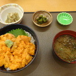 うに むらかみ - 利尻産蝦夷馬糞雲丹の塩水雲丹丼