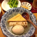 味好屋 - H26.8　厚揚げ・竹輪・玉子でなぜかチビ太を連想しました