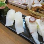 漁師居酒屋 楓 - いかにぎり・生たこにぎり・ネギとろ軍カン