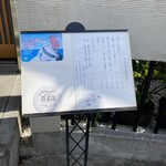 鮨 福原 - 入り口のメニュー