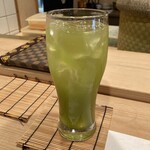 鮨 福原 - 冷たい緑茶を頂きました