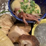 鮨 福原 - 竹の子の下から、あん肝が顔を出しました♡