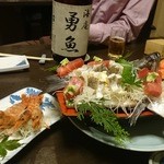 海庵 勇魚 - いさなオヤジさんによる”俺の酒”「勇魚」で、さらに料理が引き立つ。新潟県佐渡島産・北雪オーダーメイド。