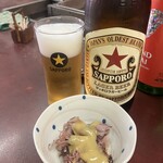 杉井酒店 - 赤星大瓶とほたるいか