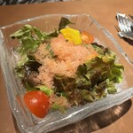 鉄板焼 吉 - サラダにトマトドレッシングの雪