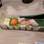季肴 からはし - 桜鱒、鰆、鮪、鯛のお造り
