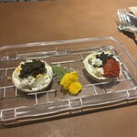 鉄板焼 吉 - キャビアとキャビア。2人は友達