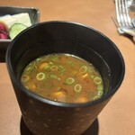 鉄板焼 吉 - 酔い覚ましのスープ
