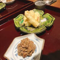 日本料理 晴山 - 佐賀のホワイトアスパラに、蛍烏賊のなめろう