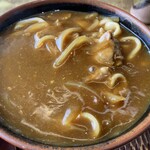 きしめん尾張屋 - カレーきしめん大盛ズームで