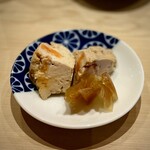 すしやのたい悟 - あん肝の煮つけ。北海道よいちのあん肝。友人大絶賛でした(*ˊ˘ˋ*)｡♪:*°