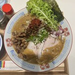 上方レインボー - 青春カリーヌードル（1800円）＋黒豚炙りコロコロ肉（500円）