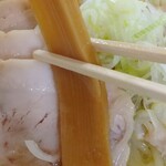 麺や大一 - 太めの柔らかメンマ